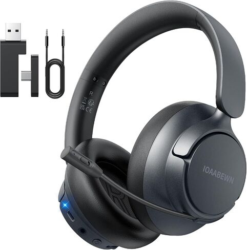Wireless Gaming Headset for PS5, PS4, 55H Battery/2.4Ghz Gaming Headphones Wireless with Microphone for PC, Bluetooth 5.3 Gaming Headsets Wireless for PS5, Switch, PC, Laptop, Black&Red in Saudi Arabia