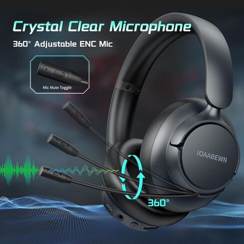 Wireless Gaming Headset for PS5, PS4, 55H Battery/2.4Ghz Gaming Headphones Wireless with Microphone for PC, Bluetooth 5.3 Gaming Headsets Wireless for PS5, Switch, PC, Laptop, Black&Red in Saudi Arabia