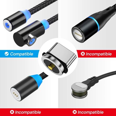 أطراف كابل شحن مغناطيسي من ANMONE فقط [4 عبوات] وصلة كابل شاحن هاتف مغناطيسي ميكرو USB لسماعات الرأس للهواتف الذكية التي تعمل بنظام Android in Saudi Arabia