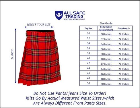 Authentic Scottish Men's Tartan Kilts - Highland Light Weight Value Kilt | Embrace Your Heritage with Comfort in Kuwait