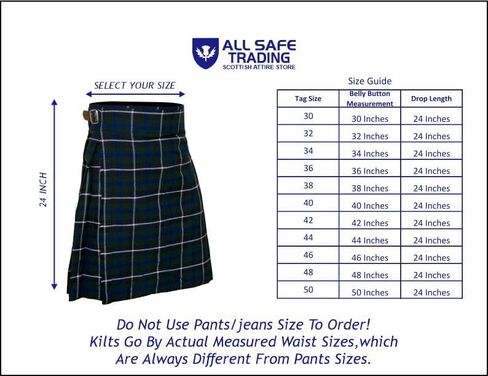 Authentic Scottish Men's Tartan Kilts - Highland Light Weight Value Kilt | Embrace Your Heritage with Comfort in Kuwait
