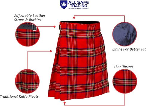 Authentic Scottish Men's Tartan Kilts - Highland Light Weight Value Kilt | Embrace Your Heritage with Comfort in Kuwait