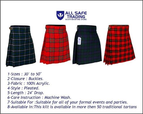 Authentic Scottish Men's Tartan Kilts - Highland Light Weight Value Kilt | Embrace Your Heritage with Comfort in Kuwait