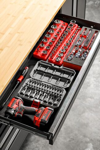 ARES 31030 – 32-Piece Master SAE and Metric Hex Bit Socket Set – 1/4-Inch, 3/8-Inch, and 1/2-Inch Drive Hex Bit Sockets Feature Knurled Drive Ends – Includes Durable Latching Storage Case in Saudi Arabia