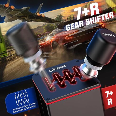 aikeec USB Truck Simulator Shifter Sequential Mode for Logitech G27 G29 G920 G923 Thrustmaster Th8A T300RS T500 GT Steering Wheel PC shifter Sequential Mode for Sim Racing Games in Kuwait