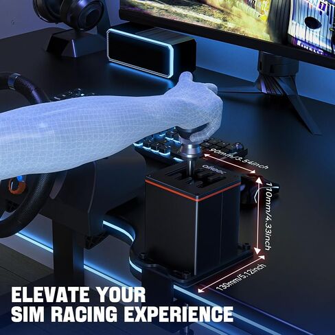 aikeec USB Truck Simulator Shifter Sequential Mode for Logitech G27 G29 G920 G923 Thrustmaster Th8A T300RS T500 GT Steering Wheel PC shifter Sequential Mode for Sim Racing Games in Kuwait