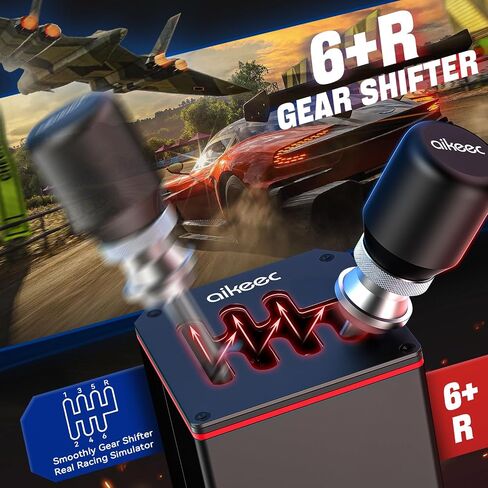 aikeec USB Truck Simulator Shifter Sequential Mode for Logitech G27 G29 G920 G923 Thrustmaster Th8A T300RS T500 GT Steering Wheel PC shifter Sequential Mode for Sim Racing Games in Kuwait