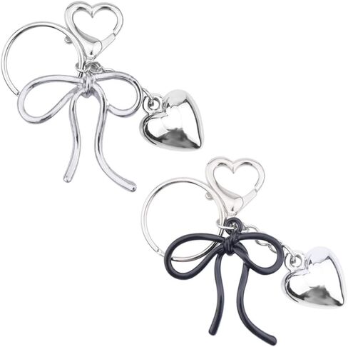 Y2k Bow Keychain Wristlet For Purse Earphone Case Charms For Teen Girls Women Pearl Beaded Keychain For Key Chain Set 2000s in Saudi Arabia