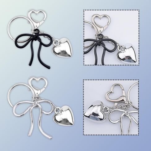 Y2k Bow Keychain Wristlet For Purse Earphone Case Charms For Teen Girls Women Pearl Beaded Keychain For Key Chain Set 2000s in Saudi Arabia