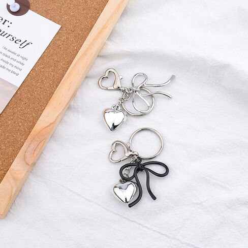 Y2k Bow Keychain Wristlet For Purse Earphone Case Charms For Teen Girls Women Pearl Beaded Keychain For Key Chain Set 2000s in Saudi Arabia