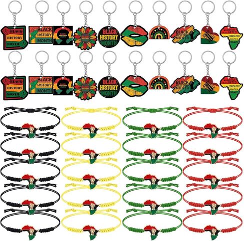 40 Pcs Juneteenth Party Favors Bulk Include 20 Adjustable Juneteenth Bracelets 20 Acrylic Juneteenth Keychain Black American Independence Day Party Supplies 1865 Freedom Day Gifts for Women Men in Saudi Arabia