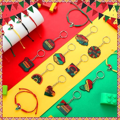 40 Pcs Juneteenth Party Favors Bulk Include 20 Adjustable Juneteenth Bracelets 20 Acrylic Juneteenth Keychain Black American Independence Day Party Supplies 1865 Freedom Day Gifts for Women Men in Saudi Arabia