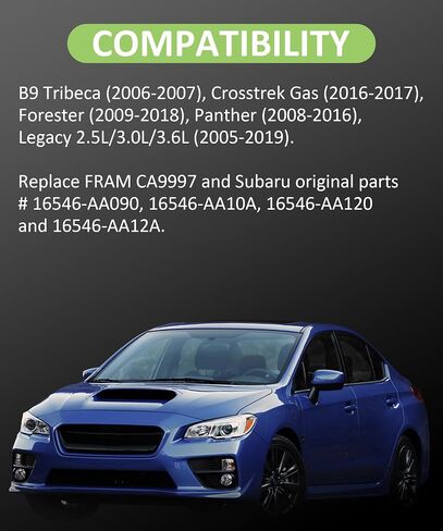 RACOONA Engine Air Filter,Engine Air Filter Element,Air Filter for Car,Car Accessories Automotive Air Filter,Air Filter Replacement,Improve fuel mileage,Replace# 16546-AA090,Fits Most Car Models in Saudi Arabia