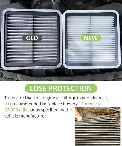 RACOONA Engine Air Filter,Engine Air Filter Element,Air Filter for Car,Car Accessories Automotive Air Filter,Air Filter Replacement,Improve fuel mileage,Replace# 16546-AA090,Fits Most Car Models in Saudi Arabia
