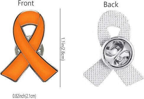 دبوس طية صدر السترة من المينا للتوعية – دبوس شريطي مطلي بالنيكل والذهب – شريط الوقاية والتوعية – دبوس بروش المجوهرات مع قابض خلفي آمن in Kuwait