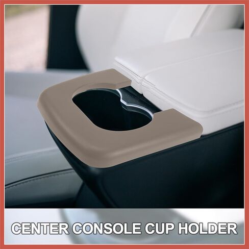 ACROPIX Car Center Console Cup Holder Pad Fit for Ford F150 1993-2003 Brown Bench Seat Center Console Cupholder Armrest Pad Car Parts in Saudi Arabia