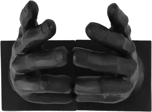 Kidney Bookend for Shelves Decorative, Handmade Kidney Sculpture Bookends Supports, Black Non-Skid Book Stoppers for Heavy Books, Heavy Duty Book Ends for Home Office School(1 Pair) in Saudi Arabia