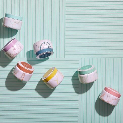 Capri Blue Candles - Modern Marble Printed Travel Tin Jar Candles - Luxury Candles for Home Scented - Soy Candle Blend - Long Lasting Candles - Cute Candles - Volcano Scented Candles (8.5 oz) in Kuwait