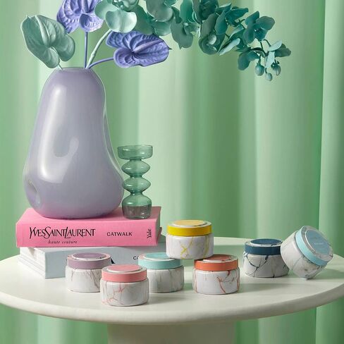 Capri Blue Candles - Modern Marble Printed Travel Tin Jar Candles - Luxury Candles for Home Scented - Soy Candle Blend - Long Lasting Candles - Cute Candles - Volcano Scented Candles (8.5 oz) in Kuwait