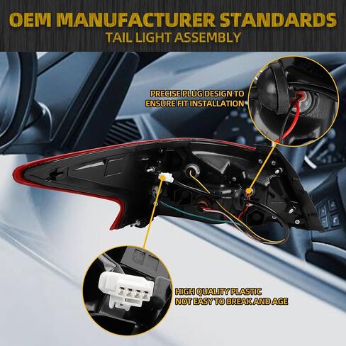Dasbecan Tail Light Assembly Compatible with 2016 2017 2018 Nissan Altima Rear lamp Right Passenger Side 265509HS0A NI2805106 in Saudi Arabia