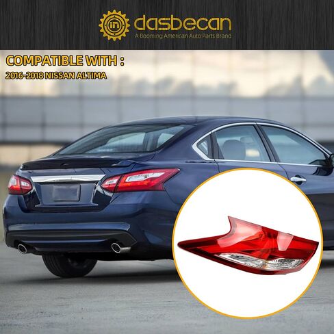 Dasbecan Tail Light Assembly Compatible with 2016 2017 2018 Nissan Altima Rear lamp Right Passenger Side 265509HS0A NI2805106 in Saudi Arabia