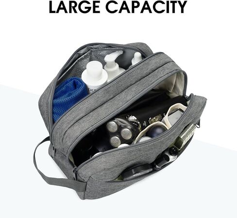 WANDF Travel Toiletry Bag with Wet Compartment Toiletry Organizer Shaving Bag Hanging Dopp Kit for Men Women (Beige) in Saudi Arabia