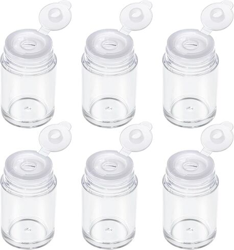 RAYNAG 6 Pieces Mini Empty Loose Powder Bottle Travel Cosmetic Glitter Powder Eye Shadow Powder Box with Sifter and Lids (Single hole) in Kuwait