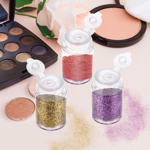 RAYNAG 6 Pieces Mini Empty Loose Powder Bottle Travel Cosmetic Glitter Powder Eye Shadow Powder Box with Sifter and Lids (Single hole) in Kuwait