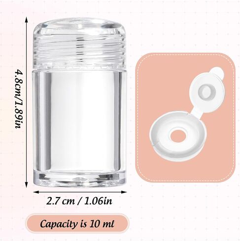 RAYNAG 6 Pieces Mini Empty Loose Powder Bottle Travel Cosmetic Glitter Powder Eye Shadow Powder Box with Sifter and Lids (Single hole) in Kuwait