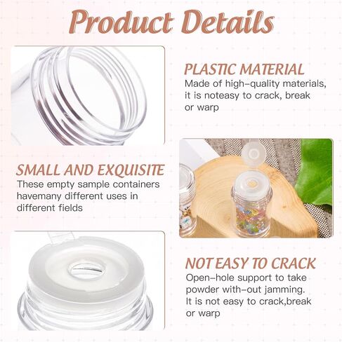 RAYNAG 6 Pieces Mini Empty Loose Powder Bottle Travel Cosmetic Glitter Powder Eye Shadow Powder Box with Sifter and Lids (Single hole) in Kuwait