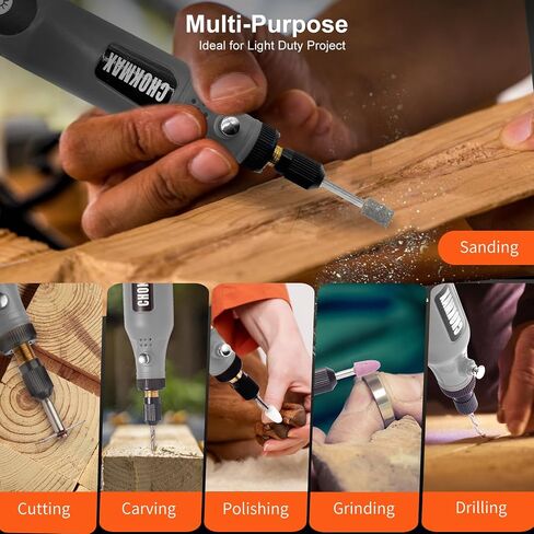 Mini Cordless Rotary Tool, 5-Speed Grinder Kit with 72 Accessories and Front LED Light, Type-C Charging Art Craft Tool for Engraving, Sanding, Polishing, Drilling, Grinding in Saudi Arabia