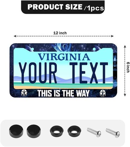 License Plate Frame for Star Wars Universal 6in*12inch License Plate hodler-compatable with Star war Car Accessories fit Stormtrooper for Car Truck SUV., BFSB-4 in Saudi Arabia