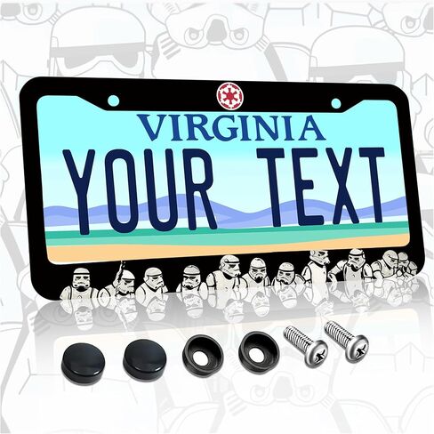 License Plate Frame for Star Wars Universal 6in*12inch License Plate hodler-compatable with Star war Car Accessories fit Stormtrooper for Car Truck SUV., BFSB-4 in Saudi Arabia