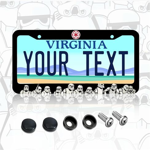 License Plate Frame for Star Wars Universal 6in*12inch License Plate hodler-compatable with Star war Car Accessories fit Stormtrooper for Car Truck SUV., BFSB-4 in Saudi Arabia