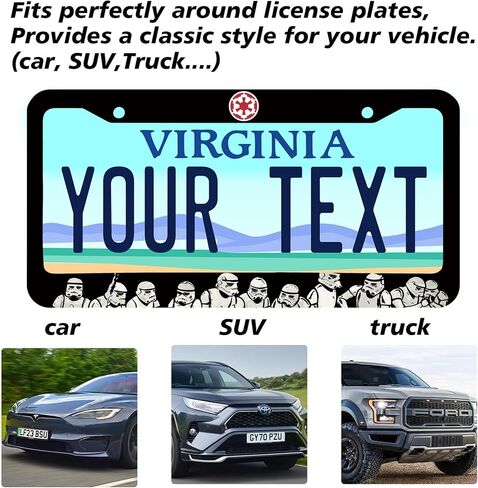 License Plate Frame for Star Wars Universal 6in*12inch License Plate hodler-compatable with Star war Car Accessories fit Stormtrooper for Car Truck SUV., BFSB-4 in Saudi Arabia