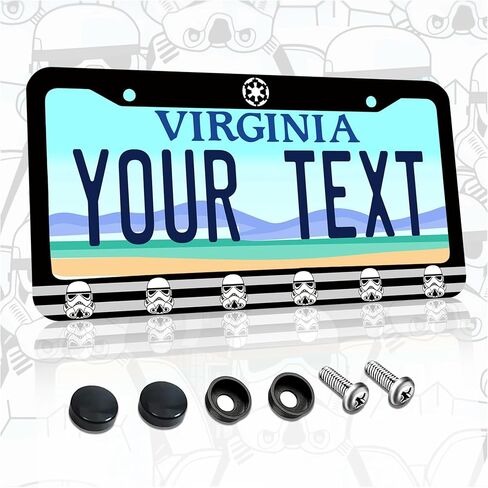 License Plate Frame for Star Wars Universal 6in*12inch License Plate hodler-compatable with Star war Car Accessories fit Stormtrooper for Car Truck SUV., BFSB-4 in Saudi Arabia