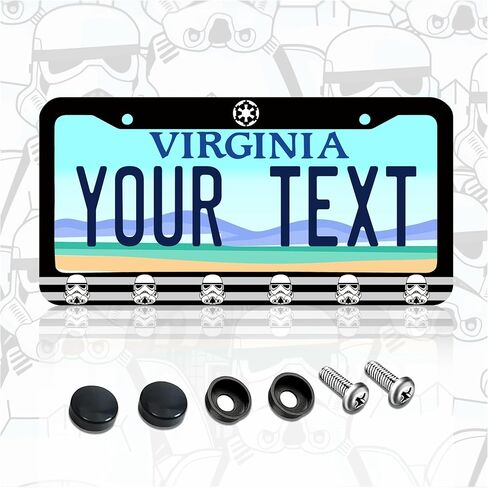 License Plate Frame for Star Wars Universal 6in*12inch License Plate hodler-compatable with Star war Car Accessories fit Stormtrooper for Car Truck SUV., BFSB-4 in Saudi Arabia