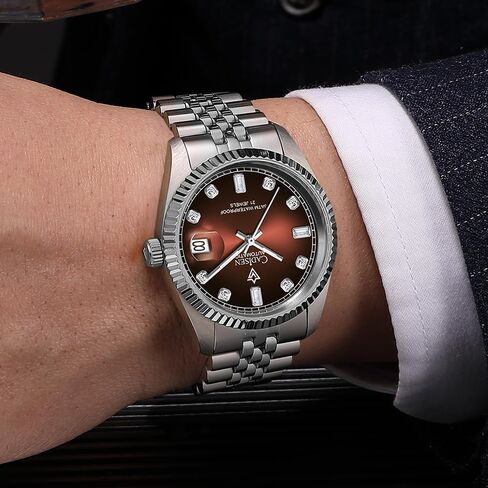 CADISEN Men’s Automatic Mechanical Watch Casual Watches for Men Waterproof Sapphire Week Calendar in Kuwait