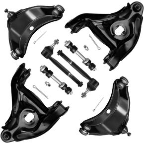 SCITOO 8pcs Front Upper Lower Control Arm Ball Joint Tie Rod End Sway Bar Link Fit 1988-1999 For Chevy C1500 C2500 Tahoe For GMC C1500 C2500 Yukon Suspension Kit