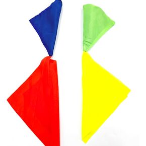 Magic 2 Pieces Scarves Color Changing Silk Hanky Props Scarf for Magic Trick Streets Handkerchief for Kids Adult Birthday Party Gift 7.88 x 7.88 inches