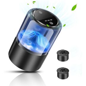 KOMMI Smart Car Air Freshener Diffuser New Cloud Mist USB Aromatherapy of Essential Oils Cars Wireless Diffusers for Car Home Office Presents (Snow Fog Forest&Azure Ocean)