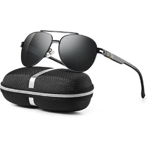 Polarized Aviator Sunglasses for Men Women- Fashion Shades Retro Sun Glasses Driving Lightweight UV Protection