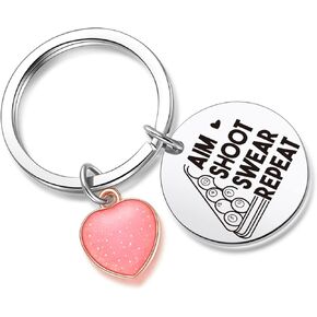 ZNOSVEI Billiards Keychain Billiards Ball Charm Gift For Women Men Bff Gift Pool Player Jewelry Cousin Boyfriend Keychain