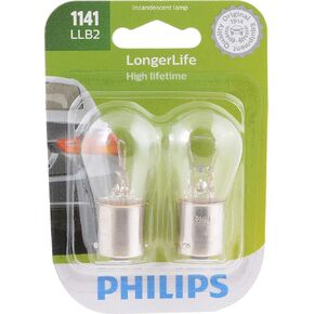 Philips Automotive Lighting 1141 LongerLife Miniature Bulb, 2 Pack,1141LLB2