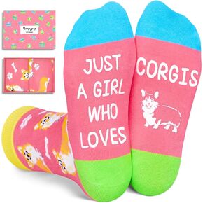 Corgi Gifts for Corgi Lovers - Corgi Socks for Teen Girls, Funny Girl Socks, Crazy Socks for Kids