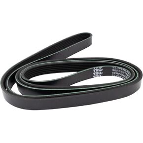 TRQ Serpentine Belt Compatible with Buick Cadillac Chevrolet Ford GMC Isuzu Jeep Lincoln
