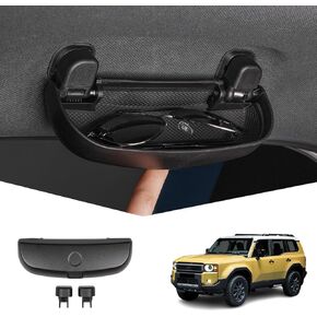 JYCDC Sunglasses Holder Compatible with Toyota Land Cruiser Prado 250 LC250 2024 2025 Sunglasses Case Storage Box,Magnetic Glasses Organizer Accessories Interior Modification(Black)