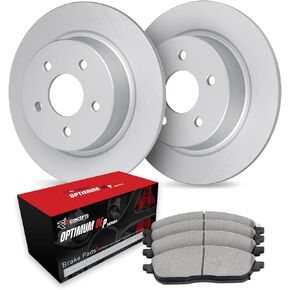 R1 Concepts Rear Brakes and Rotors Kit |Rear Brake Pads| Brake Rotors and Pads| Optimum OEp Brake Pads and Rotors|fits 2020-2022 Nissan Sentra