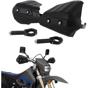 AnXin Dirt Bike Handguards 7/8" 22mm 1 1/8" 28mm Hand Guards Universal for KLR650 DR650 DRZ400SM XR650L SX50 SX85 Motocross Enduro ATV Pit Bike Black