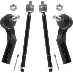 4pcs Front Inner & Outer Tie Rod End Links Kit Suspension Steering Left & Right Side for Mazda 3 2004-2013 for Mazda 3 Sport 2009-2013 for Mazda 5 2006-2017 ES800026 ES800025 EV800024